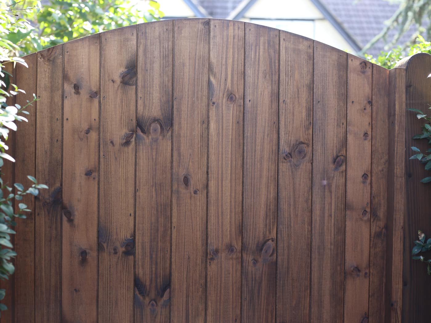 Arched timber gate