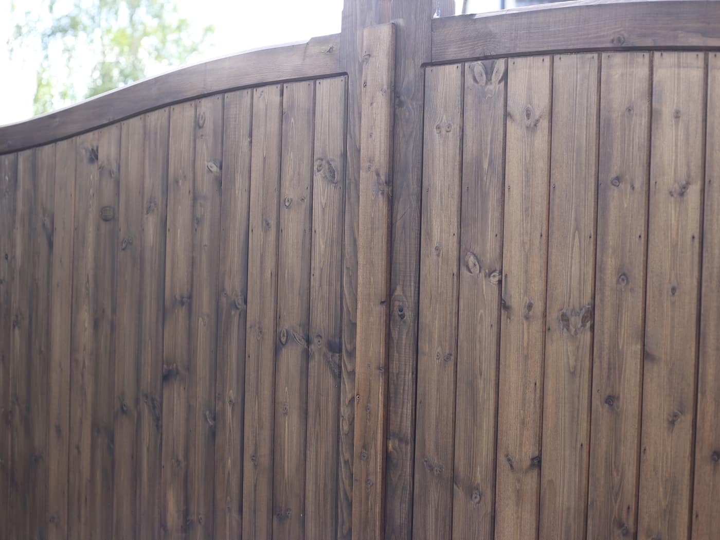 Timber driveway gates