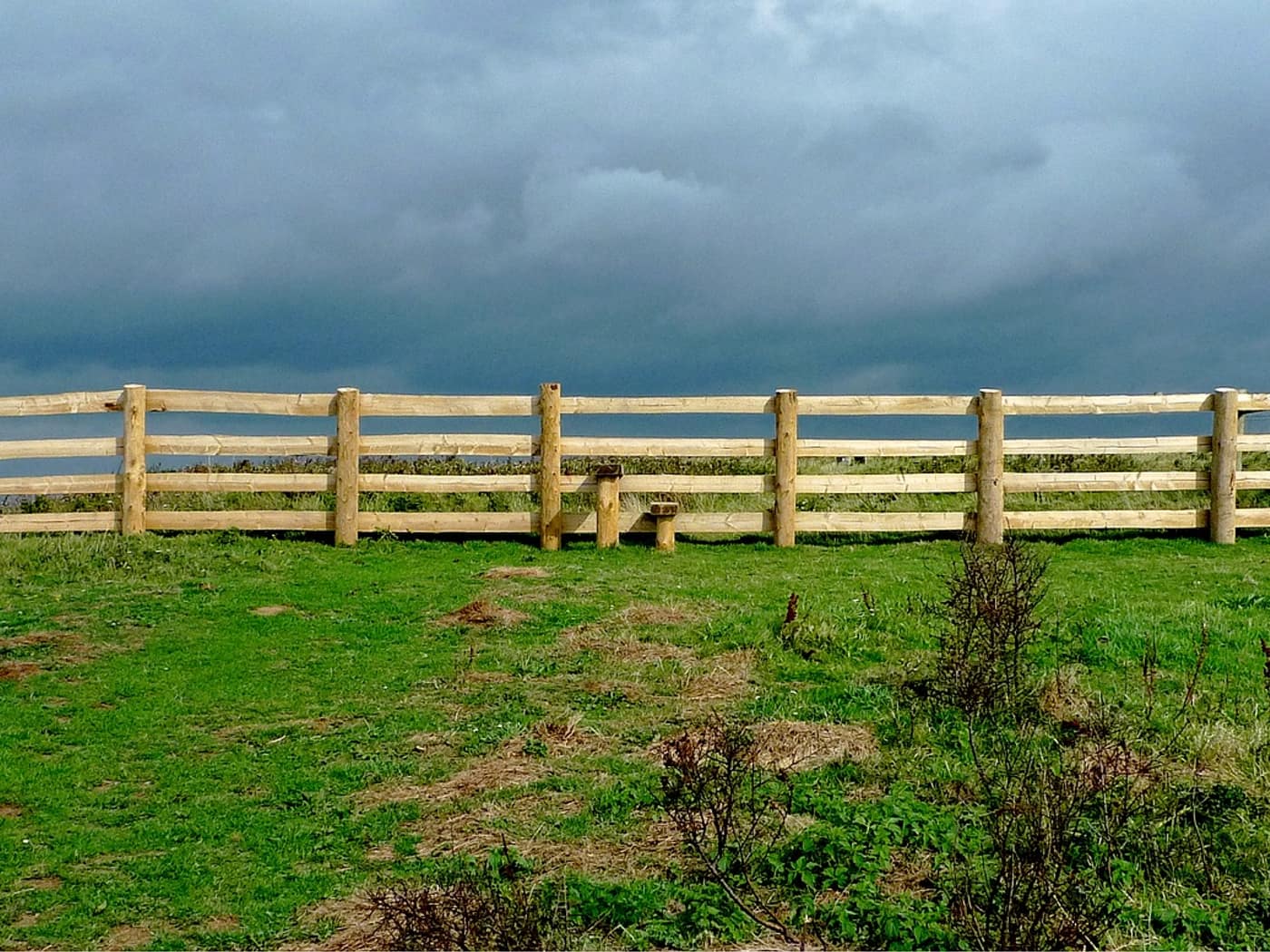 Post and rail fence